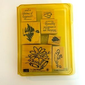 Stampin up - a lifetime of happiness rubber stamp set